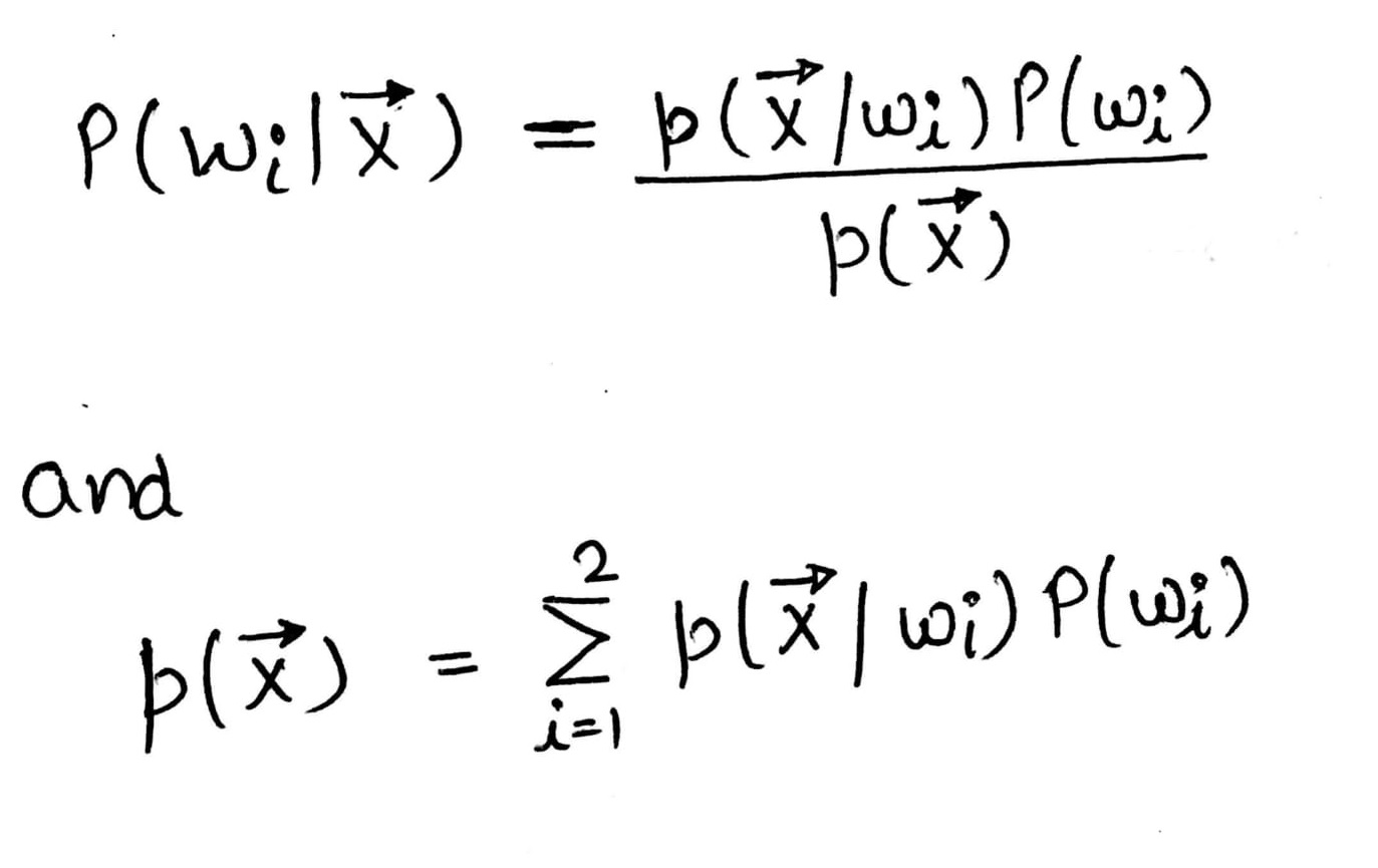 Feature Vector Bayesian decision theory : Pattern Recognition Approaches